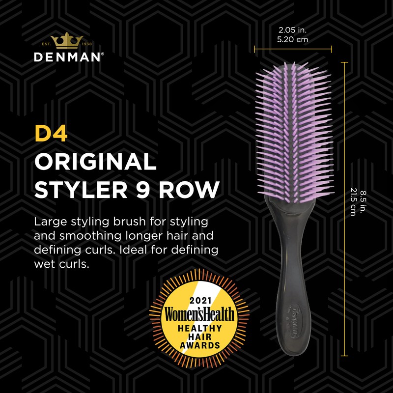 デンマン トリコ インダストリーズ トリコインダストリーズ ブラシ ブラック×パープル ヘアブラシ 1個 (x 1)