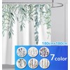 Floral Shower Curtain Leaf Shower Curtain 180cm Length Bath Curtain
