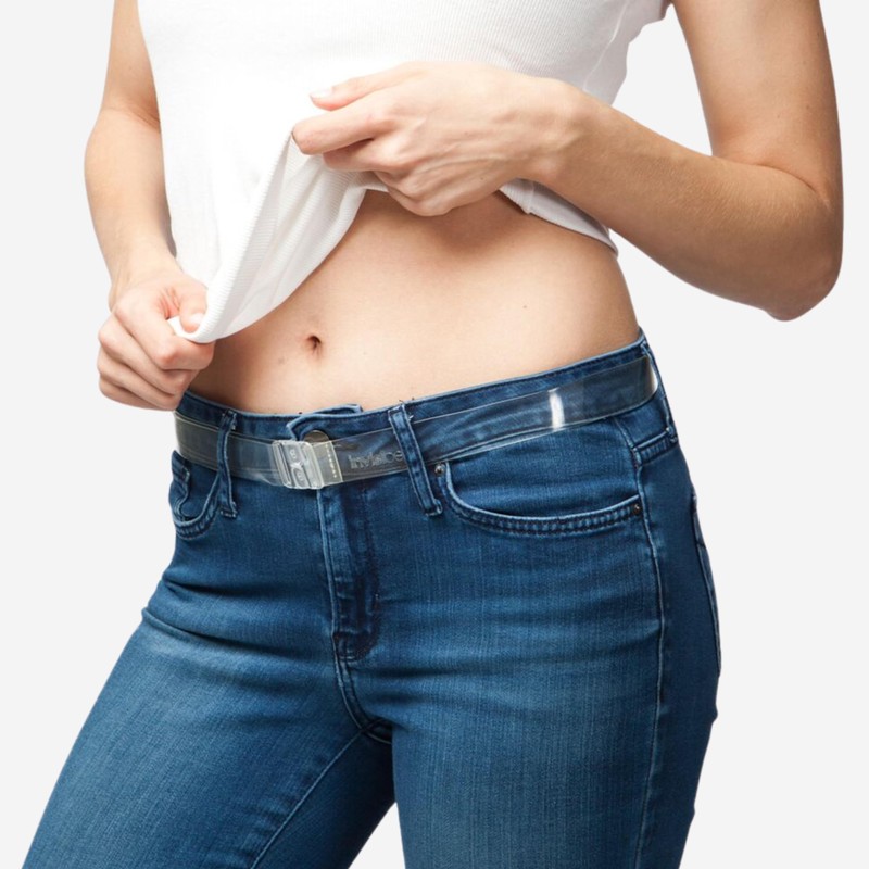 Invisibelt Skinny Belt - Lay Flat, Adjustable, No Buckle Belt