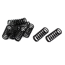 sourcingmap Compression Spring - 1.2mm Wire Dia , 10mm OD , 25mm Free Length Spring Steel Extension Spring,Black,10Pcs