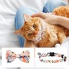 2 Pieces/Sets Cat Collars with Bells, Removable Bow Tie, Bandana,