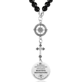 Cross Car Charm, Christian Religious Gift for Men Women, Birthday Christmas Car Decorations Car Mirror Hanging Accessories Gifts for Son Daughter, Catholic Bible VerseCar Accessories for Teens Boys Girls Adult