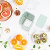 Housoutil Fruit Cutter Cup, 2 Pieces Green Egg Slicer Stainless