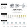 CG&KYGG Moissanite Stud Earrings for Men Women, 18K White Gold
