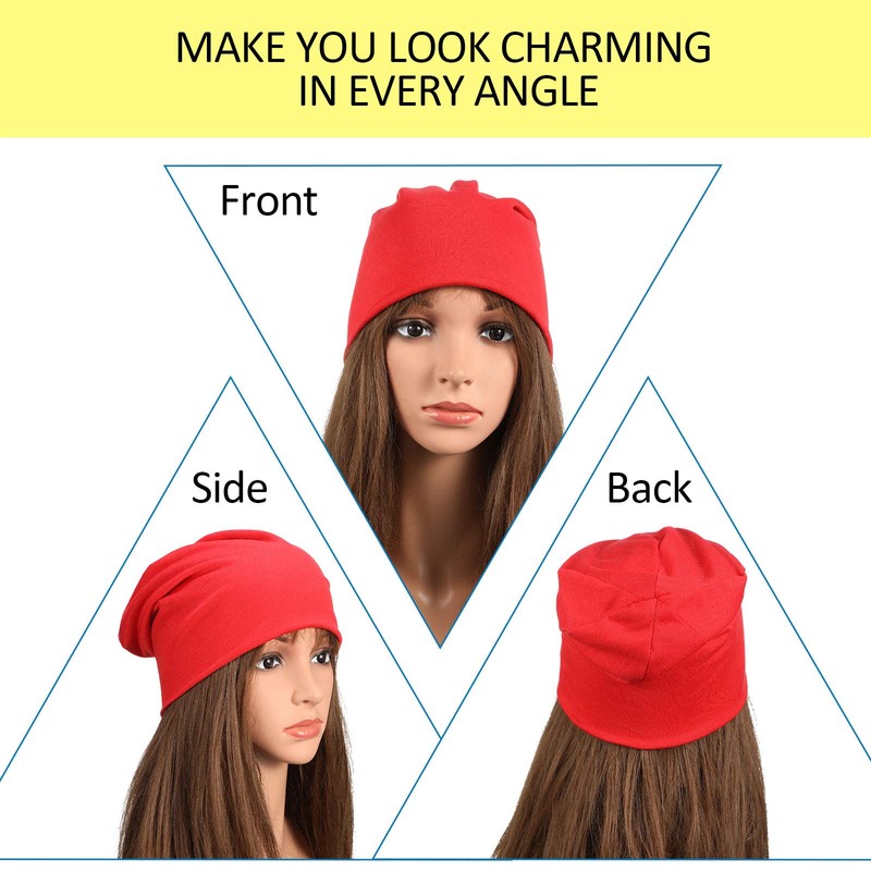 Geyoga 10 Pieces Slouchy Beanie Hip Hop Soft Lightweight Running