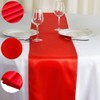 Satin Table Runner,27*270cm Long Smooth bright silk fabric party table