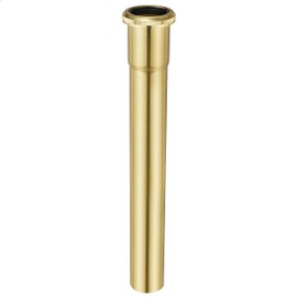 1-1/4 O.D x 12" Brass Slip Joint Extension Tube, Heavy Duty Extension Tube for Bathroom Sink Drain Tailpiece, Brushed Gold
