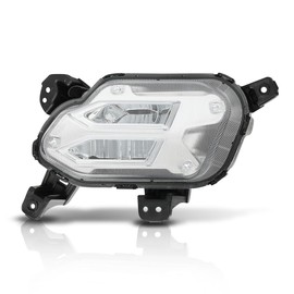 PIT66 LED Daytime Running Lamp Front Fog Light w/Bulbs Compatible with Kia Sorento 2021-2022 Passenger Right Side Clear Lens Chrome Housing