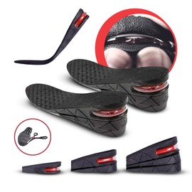 Safe Medic Height Increase Insole (1 Pair), Shoe Lifts for Men and Women (2.75 Inch) Elevated, Cushioned Heel Inserts and Arch Support Insoles | Lifted, Supportive Comfort and Breathable Black