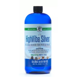 Holistic Pet Care  Colloidal Silver for Pets, Dogs, Cats, Birds 32 Oz. 20 PPM