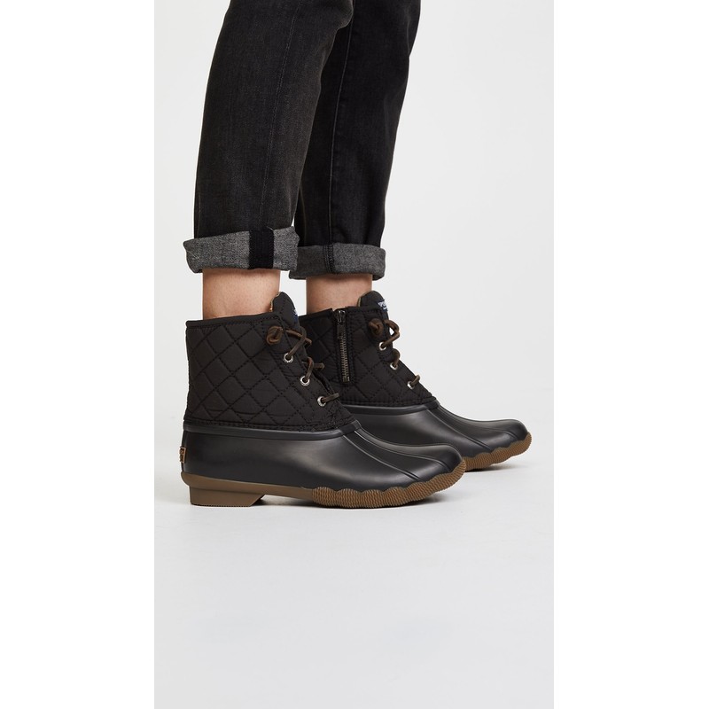 Sperry Women's Saltwater Boots, Black, 7.5 W