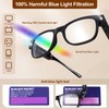OuShiun USB Rechargeable Led Reading Glasses Lighted Eyewear for Women
