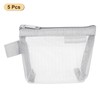 uxcell Mini Zipper Mesh Bag 3" x 5", 5 Pcs