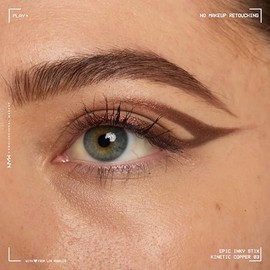 NYX Professional Makeup, Epic Inky Stix. Tono: Kinetic Copper (Café metálico), 0.1 gr - Delineador de ojos en barra. A prueba de agua con textura cremosa. Dura hasta 24H. Fórmula vegana