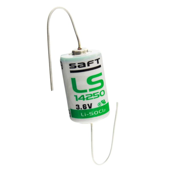 SAFT LS14250_AX 1/2AA Battery Axial 3.6V 1200mAh Lithium replaces Apple and more