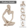 Heatunk Sandstone Resin Thinker Style Abstract Sculpture Statue - Collectible