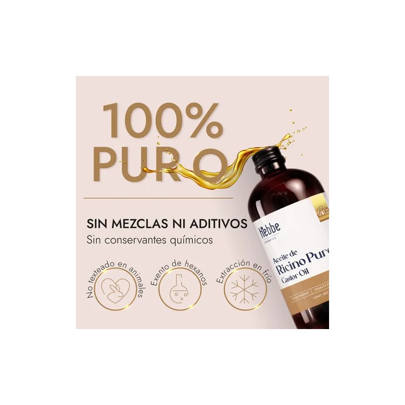 Aceite De Ricino Puro Y Orgánico Prensado En Frío 500ml