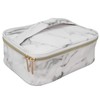 3Pcs Women Cosmetic Bag Marble Print Makeup Case Storage Handbag