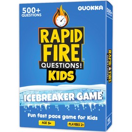 QUOKKA Kids Conversation Cards Game - Break The Ice Game for Kids and Families - Icebreaker Cards with 500+ Questions - Family Game for Kids 8-12 - Perfect for Family Game Night I Travel Version