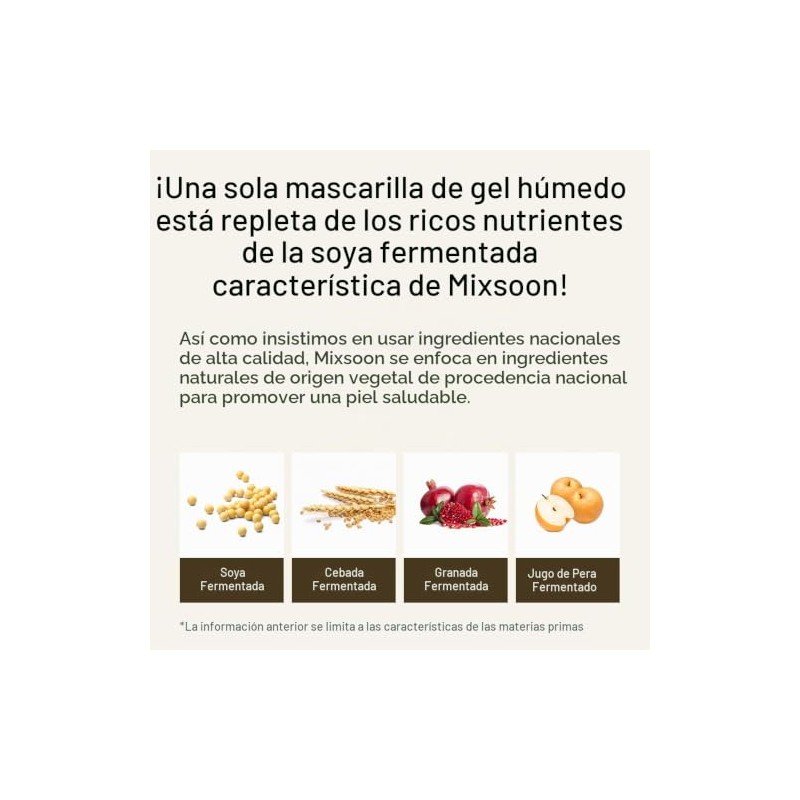 mixsoon Bean Collagen Hydrogel Mask - Mascarilla Facial de Hidrogel