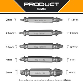 Fathers Day Dad Gifts from Daughter Wife Son, Damaged Screw Extractor Set, Stripped Screws Nuts & Bolts Drill Bit Tools for Easy Removal Broken Bolt or Screw,Retirement Birthday Gifts for Men (Silver)