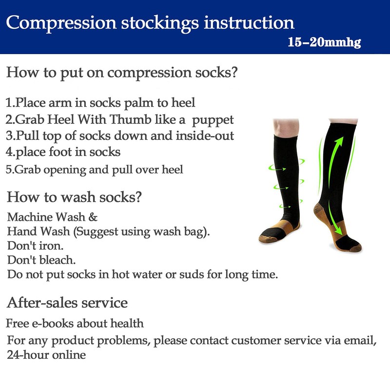 Sooverki Graduated Copper Compression Socks for Men & Women Circulation