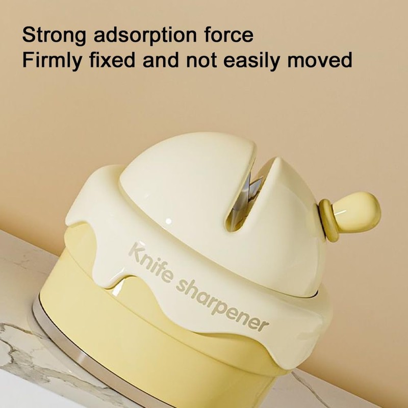Ice Cream Shaped Suction Cup Knife Sharpener - Professional Grit