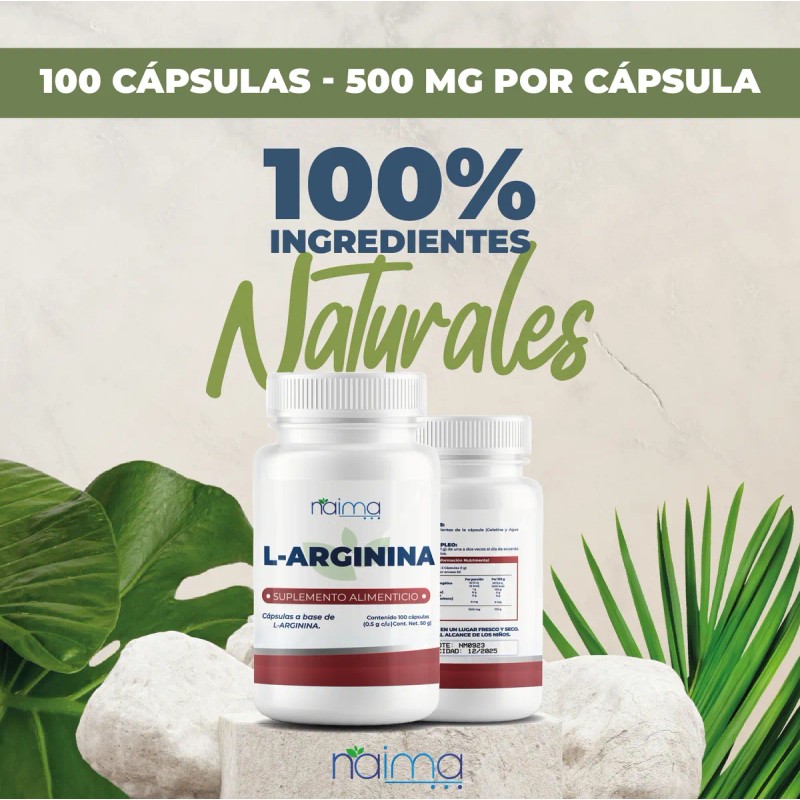 L - Arginina 500mg - 500 Cpsulas Pack 5 100