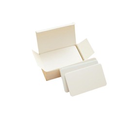 100PCS Rounded Corner Blank Study Flash Cards Small Blank Index Paper Cards DIY Greeting Cards Double-Sided Message Card Kraft Cardstock (White)