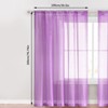 Topker Voile Sheer Curtains Panels Window Curtains 1 Panel Solid