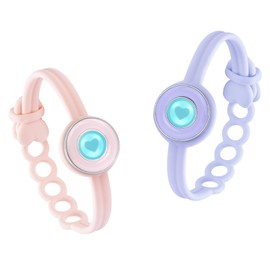 Long Distance Touch Bracelets, Light up & Vibration for Love - Pair of Couples Bracelets Long Distance Relationship Gifts for Girlfriend, Mother-Daughter, Sisters Bluetooth APP Set Up Pairing Jewelry