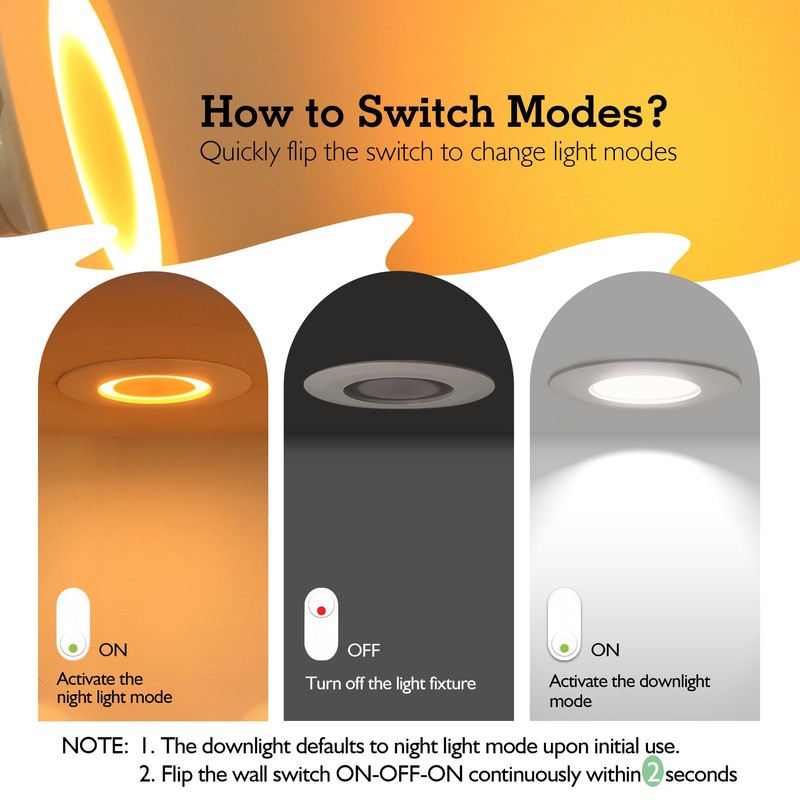 Soliseed 6 Pack 5/6 Inch LED Can Lights with Night