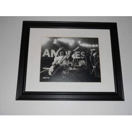 Framed Ramones 1979 B/W NYC Punk Johnny, Joey, Marky Live on Stage 14"x17"