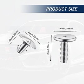 WINUERK 8PCS Radiator Splash Shield Bolt Lower Engine Cover Pin Screws Fit for Honda Accord Civic CR-V for Acura 90674-TY2-A01, 90105-TBA-A00 Engine Access Cover Pin Screw and Lower Cover Bolt