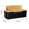 Catekro Cable Management Box With Bamboo Lid Cell Phone Tablet