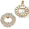TRIXES 1 Pair Oval Rhinestone Shoe Clips - Elegant Clip