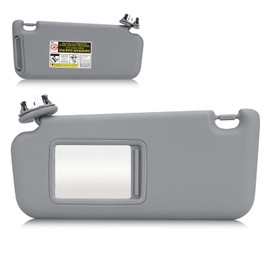 Sun Visor with Vanity Light for 2006-2013 Toyota RAV4, Left Driver Side Gray Sunvisor Replacement 74320-42501-B2