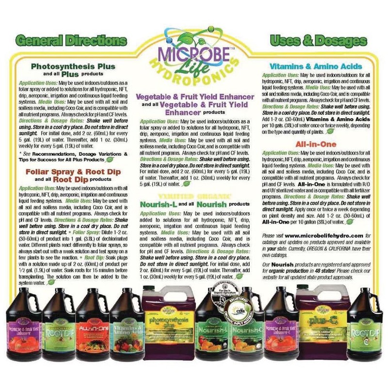 MICROBE LIFE HYDROPONICS PH21368 Premium Vitamins & Amino Acids Essential