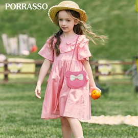 PORRASSO Shoulder Bag with Bow Small Girls Shoulder Bag Cute Handbag Messenger Bag PU Leather Crossbody Bag, Rose Red A, messenger
