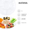 MATANA 5 Transparent Snack Plates with 6 Compartments (Plastic, 31