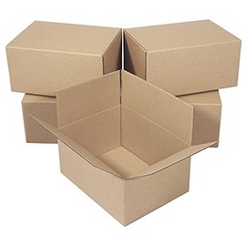 SAI Premium Corrugated Moving Box Cardboard Packaging Shipping Boxes Mailers Supplies for Gifts (8x6x4, Kraft (5pack))