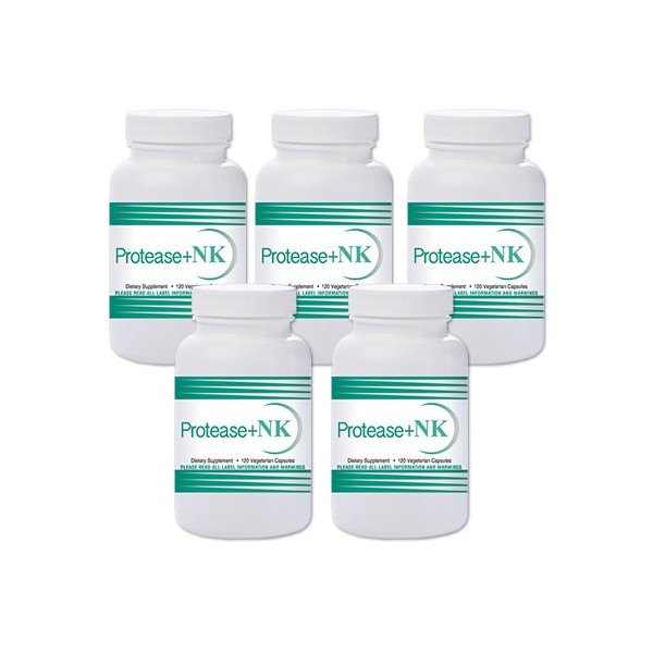 Natural Living Protease-NK Enzymes - 5 Bottles