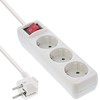 InLine 3-Way Socket Strip White