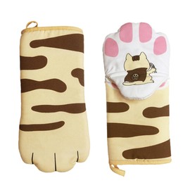 Ciieeo 2pcs Cat's Claw Oven Mitts Home Oven Mitts Pot Anti Scald Glove Oven Gloves Mitts Kitchen Oven Baking Glove Useful Oven Mitt Double Oven Mitt BBQ Gloves Cotton Anti-Scald