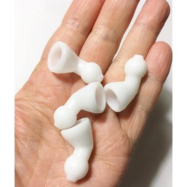 M03039 MOREZMORE 4 Pack Elbow Ball Cup Connectors for Jeton Ball Socket Flexible Armature 1/4" for Toy Doll Bear Long Furby Plastic Doll Skeleton Armature