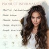 SOFEIYAN Drawstring Ponytail Extension 24 Inch Wavy Curly Clip on