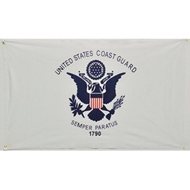 U.S Coast Guard 3x5 Flags Rough Tex Knitted Nylon Flag 3'x5' House Banner 90cm x 150cm Grommets Double Stitched Premium Quality Indoor Outdoor Pole Pennant