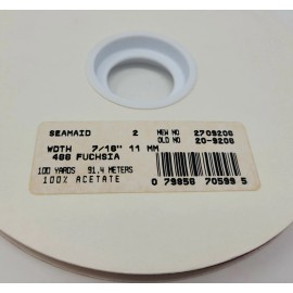 Lion NEW VTG Lion Sea Maid Fuchsia Acetate Craft Ribbon 7/16" x 100 YDS Roll No. 2