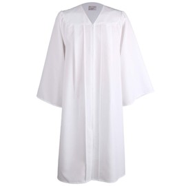 OSBO GradSeason Unisex Matte Robes for Graduation Gown, Choir Robes, Pulpit Robe and Pastor, White, 57
