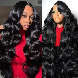 Nognut 18 Inch Body Wave Lace Front Wigs Human Hair 200% Density 13x6 Lace Front Wigs Human Hair Glueless Frontal Wigs Human Hair Pre Plucked Baby Hair